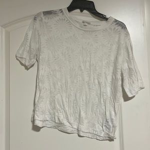 See through floral top